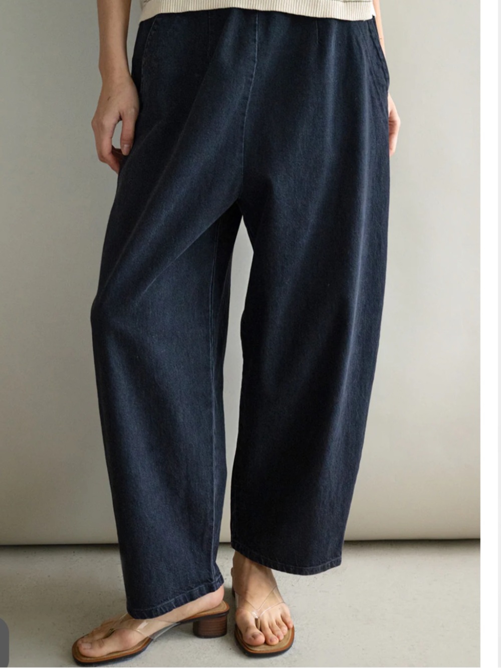 Micaela Greg Faded Black Barrel Pant